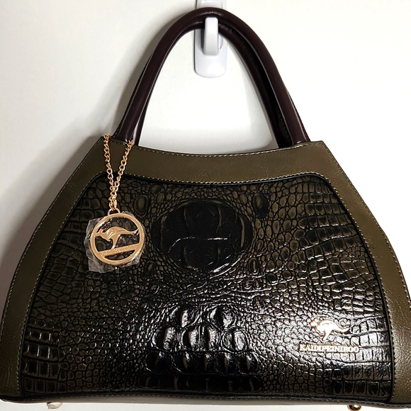 Handbags - 8628 Olive NWT Vegan Leather Crossbody Purse